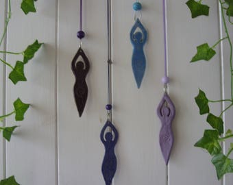 Hand Crafted Moon Goddess Wicca Wiccan Hanging Decoration