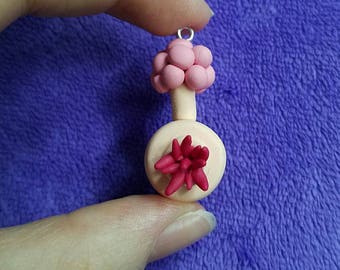 Plumbus Rick and Morty Keychain or Necklace! Polymer Clay, Funny, Accessory, Gift
