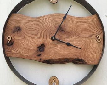 Live Edge Wall Clock 