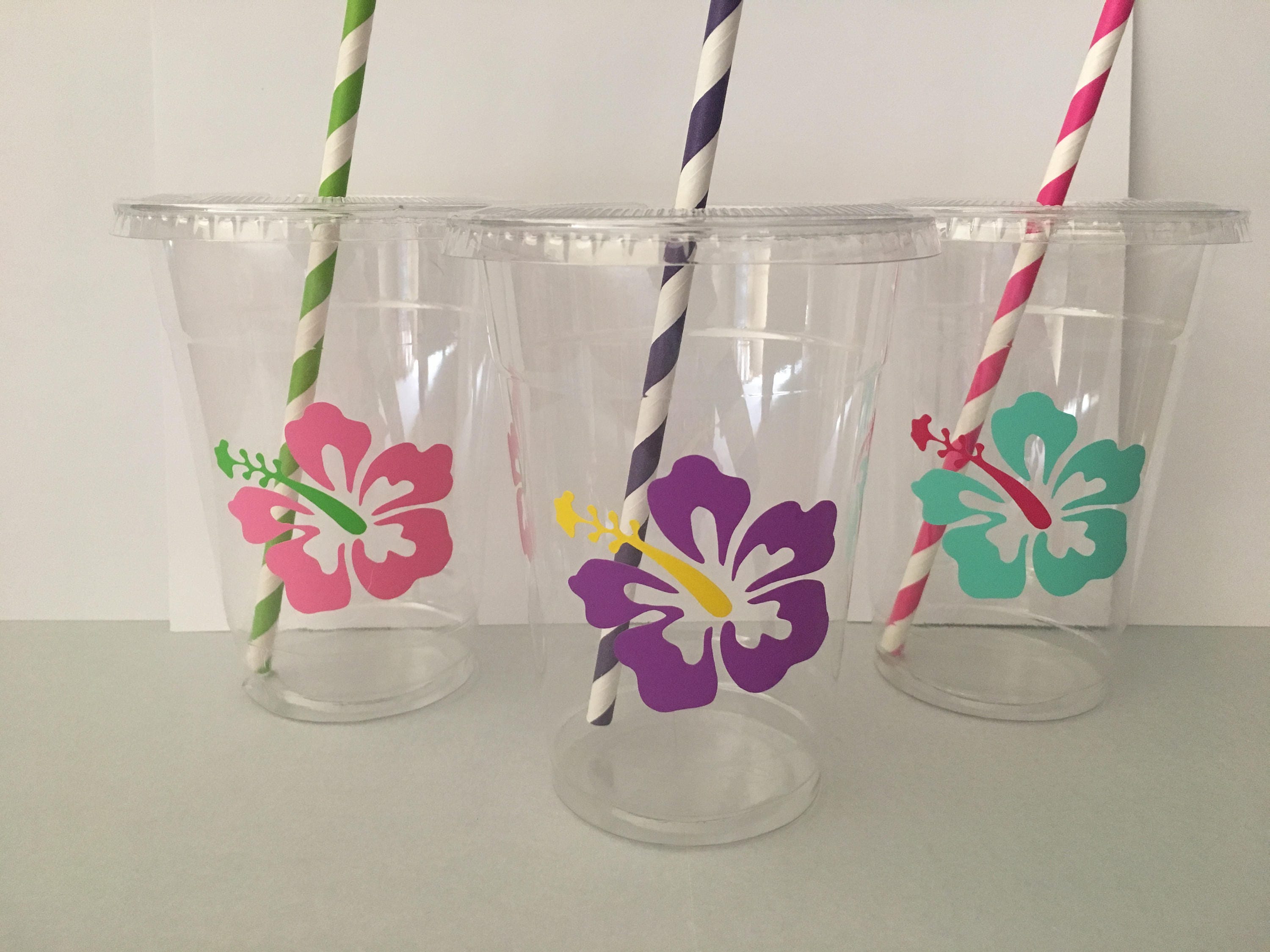 Hawaiian Luau Party Cups