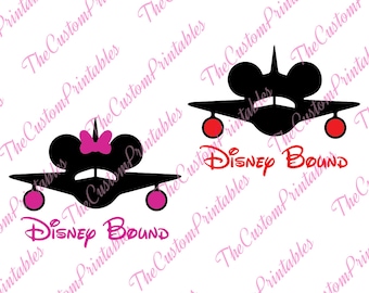 Disney, Bound, Boy, Girl, Airplane, SVG, Cricut Files, Silhouette Files, Cameo, Vector, T-shirt, Iron On