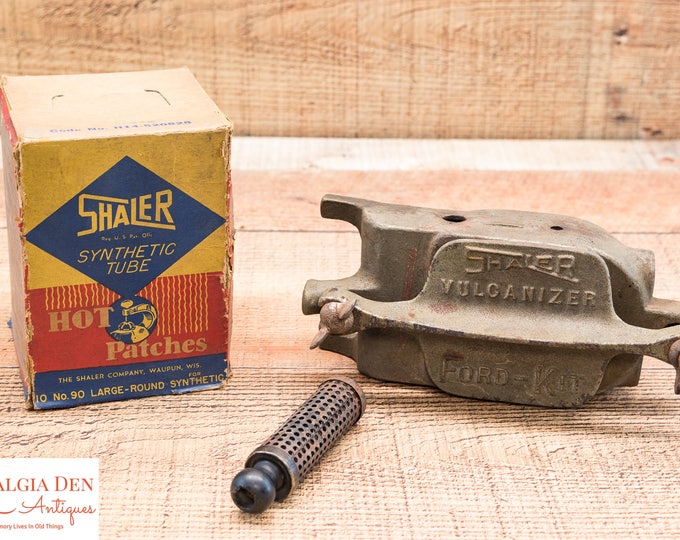 Shaler Tire Vulcanizer Kit | Ford Model T Tire Tube Patch Kit | Vintage Automobilia