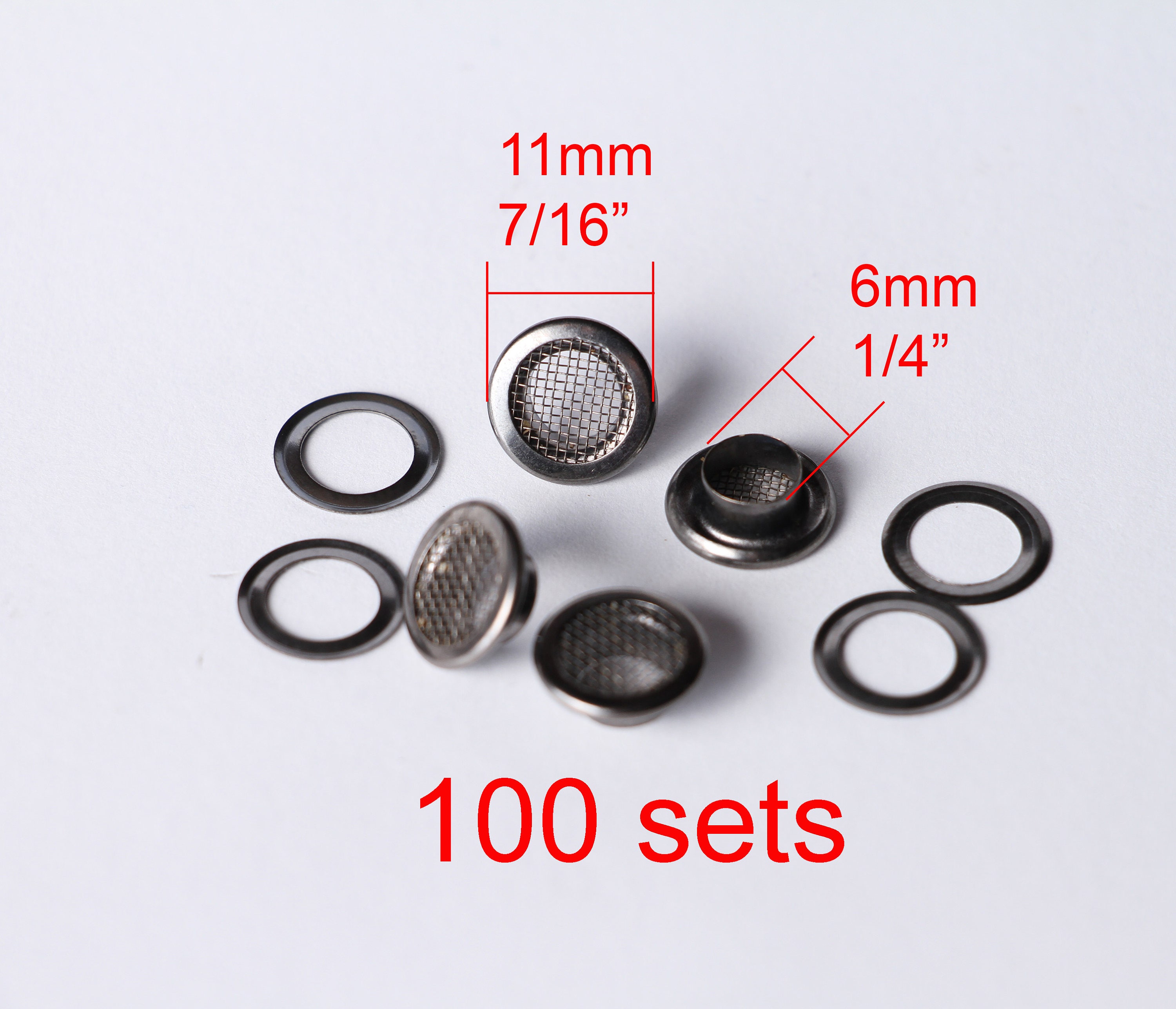 Air eyelets Mesh Grommets Mesh eyelets Grommets With Washers