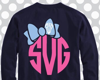lacrosse SVG, lacrosse bow, iron on, lacrosse shirt, lacrosse Monogram, lacrosse dxf, lacrosse mom, Cricut, Silhouette, digital, clip art