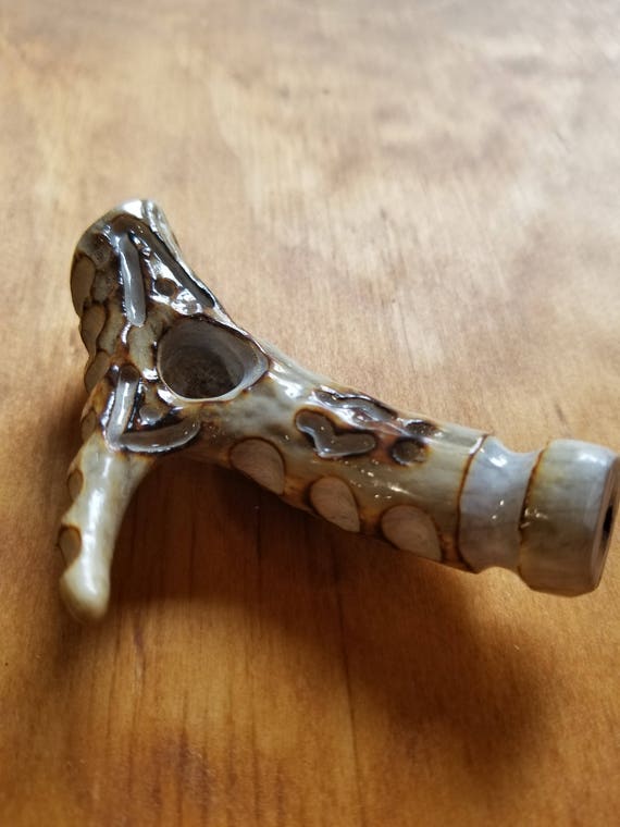 Tribal Real Deer Antler Pipe Rustic Native American Tobacco