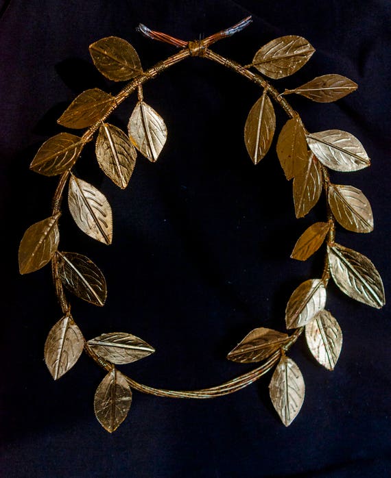 Golden Crown Laurel wreath Bay leaf headband Greek Daphne