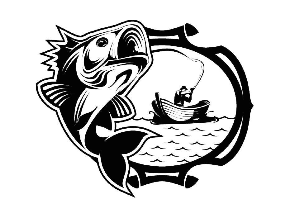 Download Bass Fishing #16 Logo Angling Fish Hook Fresh Water ...