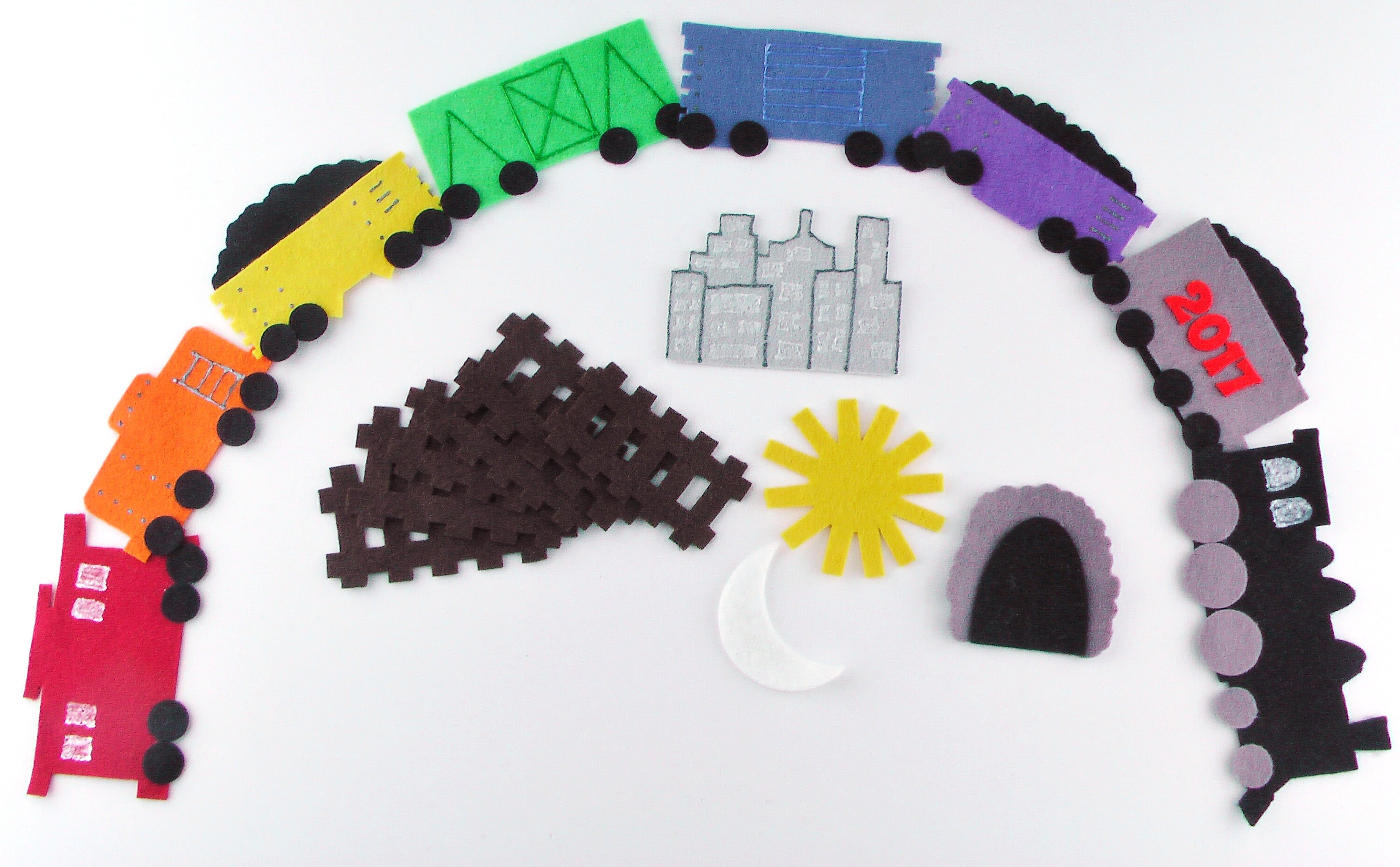 Felt Board Train Toy Quiet Toy Christmas Gift Travel Toy