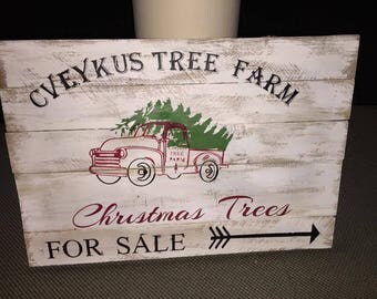 Tree farm sign | Etsy