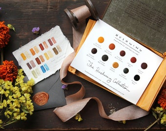 Handmade Watercolor Paint - Sample Card - The Hushwing Collection - Natural Earth/Modern Pigment - Professional Artist Paint - Artist Gift