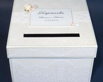 Wedding card box Card holder Wedding memory box Bridal box Wedding Money box Personalized wedding gift box Mail box with slot Wedding gift
