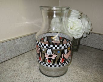 Vintage Walt Disney Goofy Glass Carafe