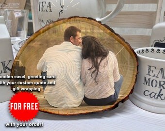 1st Anniversary Gift, Photo On Wood, 1st Birthday Gift, 1st Anniversary Gift For Husband, 1st Anniversary Gift For Couple, 13th Birthday