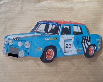 key wall renault 8 gordini rally / hanging key renault 8 gordini rally cut Opal
