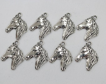 8pc Cowboy Charms, Pewter Charms, Wholesale Charms, Horse Charms, Western Charms