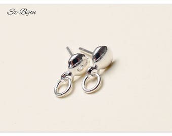 Silver ear studs, sterling silver stud earrings, sterling silver ear studs, ear studs for Swarovski Elements, ear studs, 12mm ear studs