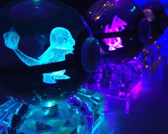 6cm K9 Crystal Pokeballs