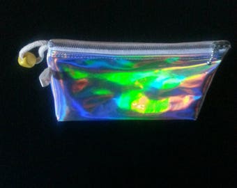 Holographic mirror 3D Triangular base pencil case