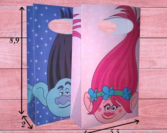 80% OFF SALE Trolls Favor Bags, Trolls Gift Bags, Trolls Party, Trolls Poppy, Trolls Printable, Troll Branch