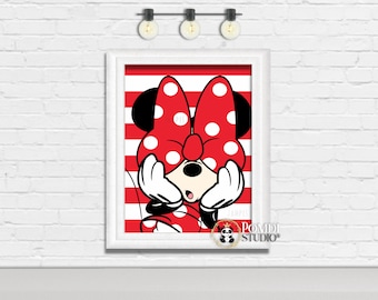PRINTABLE || Minnie Mouse Poster 11x14 AND 8.5x11|| Minnie Mouse Decorations||