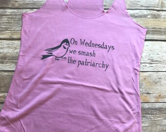 On Wednesdays We Smash The Patriarchy Tank, Smash the Patriarchy Tank, Smash the Patriarchy Shirt, Resistance Tank, Resist Tank, Racerback