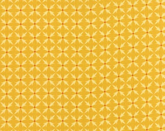 END OF BOLT - 1.5 Yards - Fancy Golden Criss Cross Yardage for Moda Fabrics - 100 % cotton - Quilting