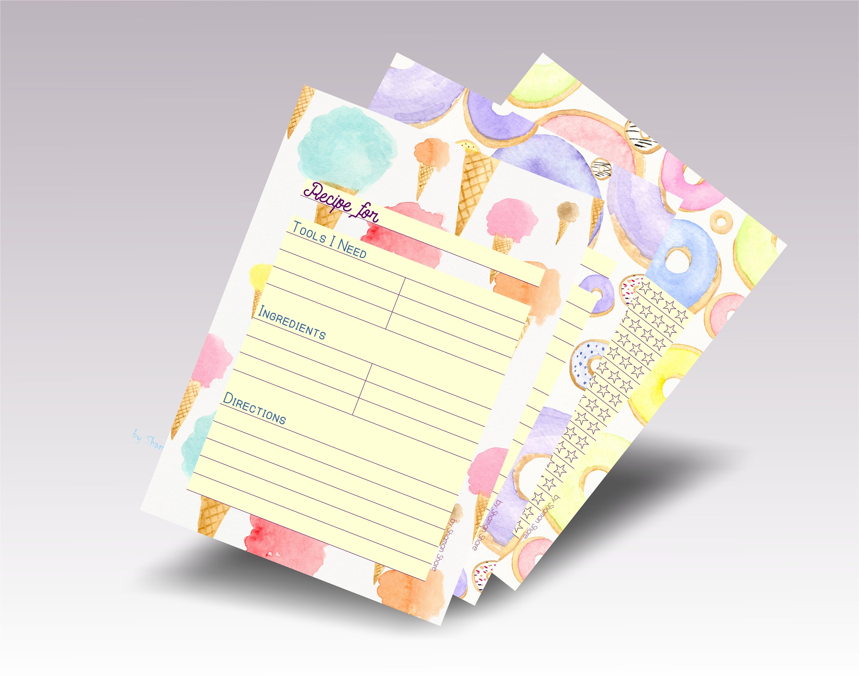 Blank Recipe Cards for Kids Recipe Template for Kids Meal