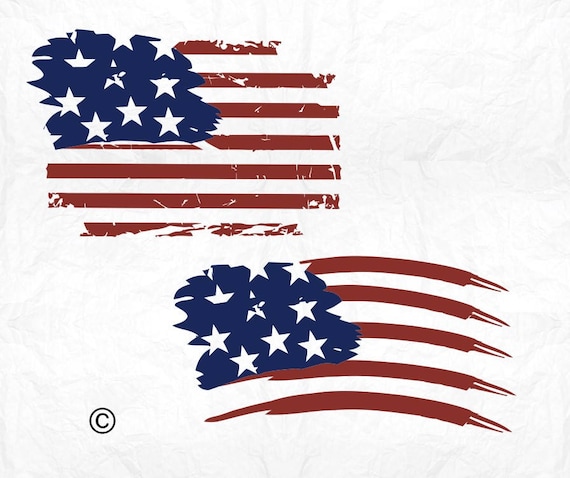 american flag rustic SVG Clipart Cut Files Silhouette Cameo