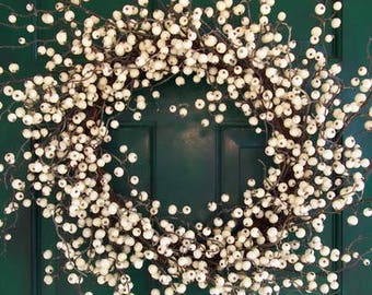 White Winterberry Wreath