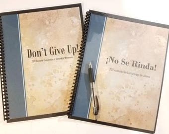 2017 Convention Notebook/ Dont Give Up/ JW Gifts/ English Convention/Spiral Bound Convention Notebook/ Regional Convention