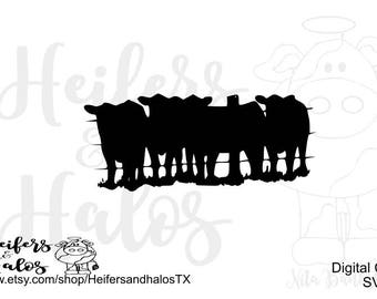 Fenced herd svg, pdf, png, eps, dxf cut file for cricut and silhouette - USE for t-shirts, decals, yeti cups, ranch, western, farm, country