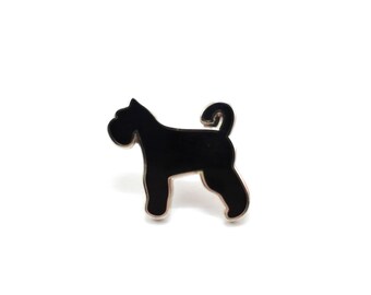 Schnauzer Silhouette Enamel Pin