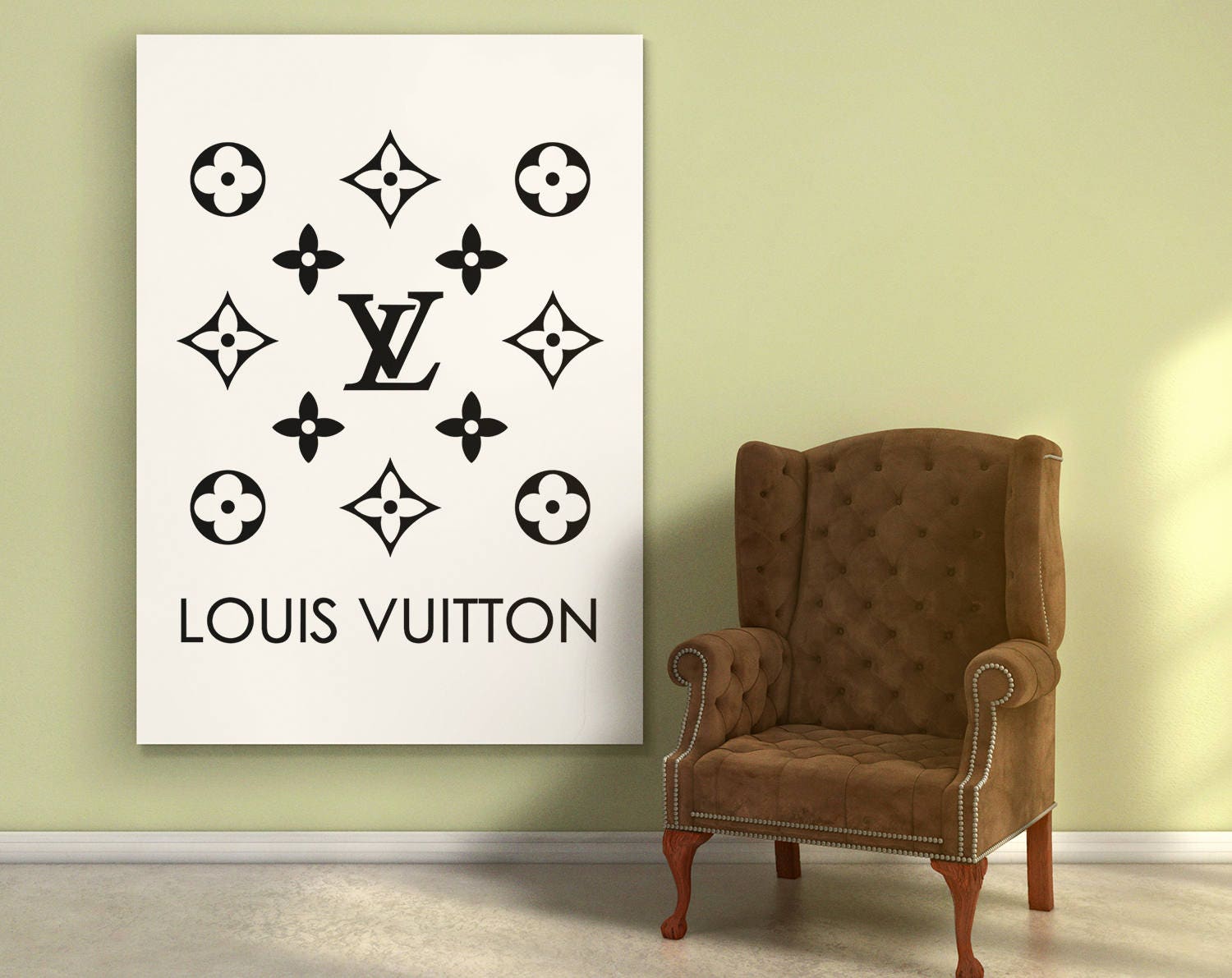 Louis Vuitton logo poster. Louis Vuitton print. Louis Vuitton