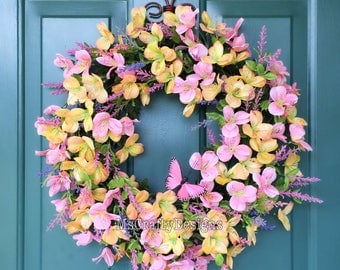 Alstroemeria Wreath, Spring Wreath, Summer Wreath, Front Door Decor