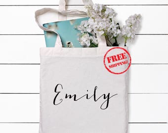 Wedding Tote Bag, Bridesmaid Tote Bag, Bridesmaid Gift, Custom Tote Bag, Name Tote Bag, Wedding Gift, Bridal Tote, Bride Bag,Bridesmaid Tote