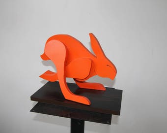 Hare wooden stealth souvenir for a walk in the forest