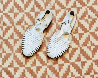 white slip ons sandals