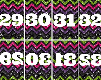 Bright Glitter Live Sale Numbers 1-100 Mirrored/Reversed Number Cards Instant Download