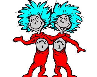 Thing 1 thing 2 svg | Etsy