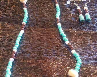 Teal necklace