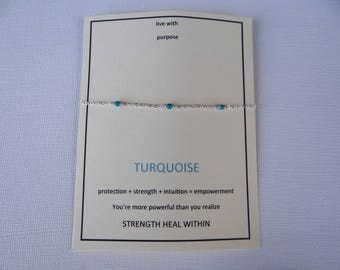 turquoise scattered bracelet, sterling silver