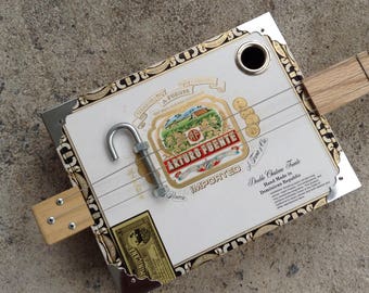 Po' Boy Guitars Arturo Fuente 3 String Acoustic/Electric Cigar Box Guitar...Excellent Value