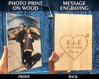 Photo collage, 1st Anniversary Gift, Photo On Wood, 1st Birthday Gift, 1st Anniversary Gift For Husband, 1st Anniversary Gift For Couple