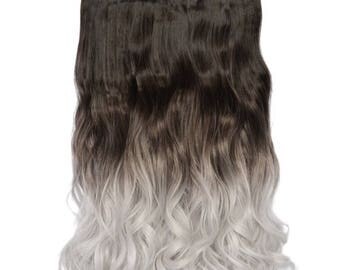 Ombre grey weave, 22 inch