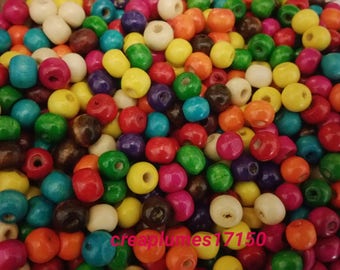 20 Purple & White Stripe 8mm Round Plastic Acrylic Beads With Striped Lines