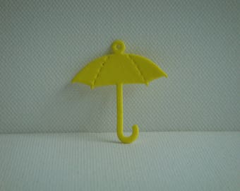 Cut out pendant umbrella yellow foam for creating jewelry, keychain...