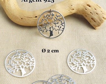 Tree of life A22340 925 sterling silver charm