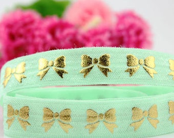 MINT bow / elastic / Headband width 15mm, cut 50 cm