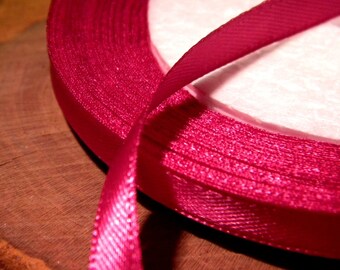 10 M 6 mm - SA15 bright fuchsia satin ribbon