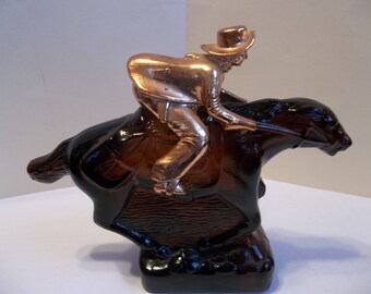 Vintage 1970's Avon Pony Express Wild County After Shave Decanter (partially full)